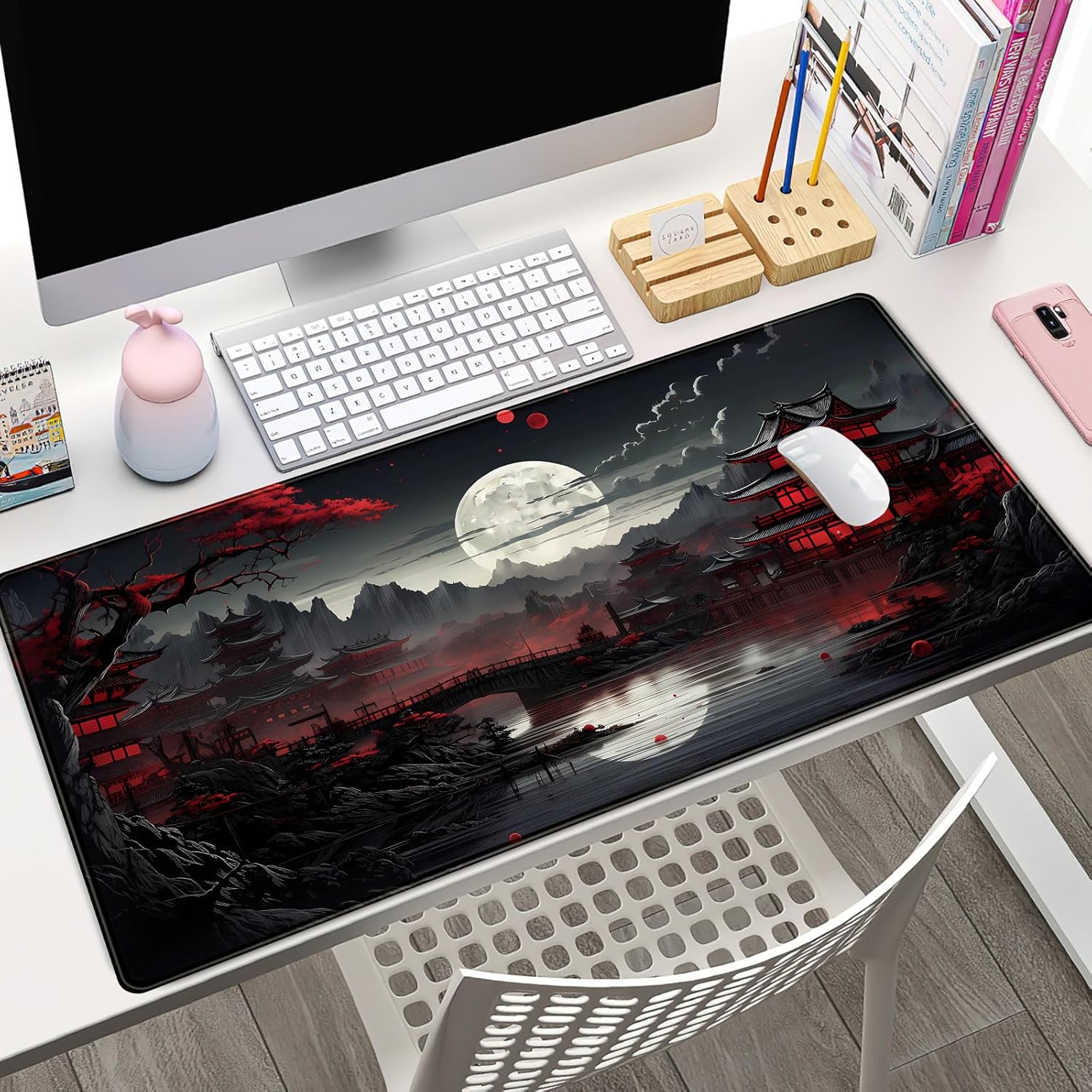 Gaming Keyboard And Mouse Pad - Japońska podkładka na biurko Riverside Full