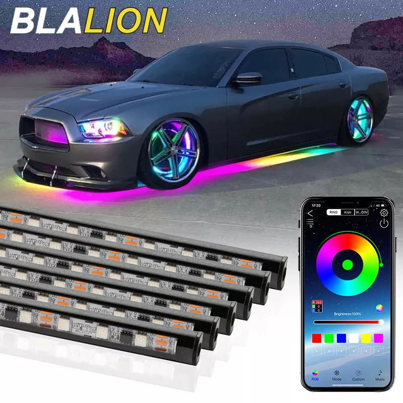 Rgb Underglow Strip - SEAMETAL samochód elastyczny pasek podświetlający LED