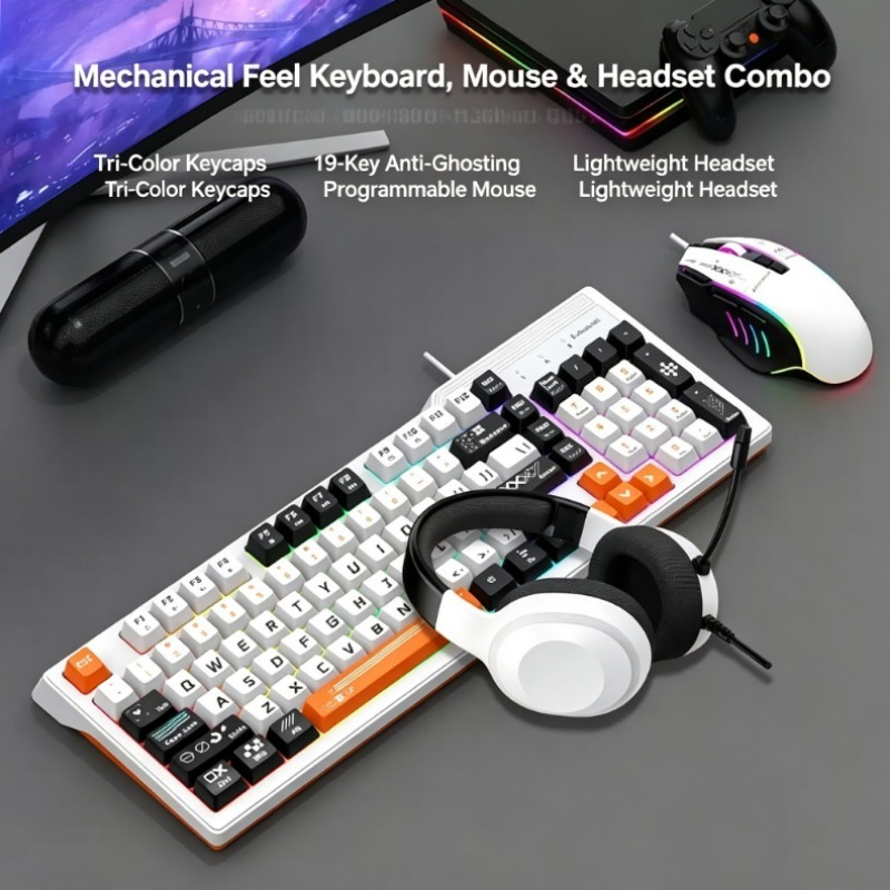 Gaming Keyboard Mouse Set - K8pro 3 w 1 Zestaw Gamingowy:
