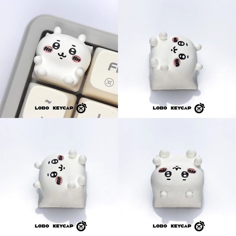 Gaming Keyboard Mechanical - Chiikawaed Urocze Anime Klawisze do Klawiatury