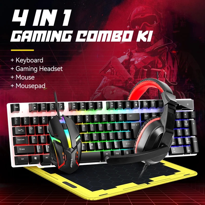 Gaming Keyboard Mouse Set - NOWE Zestawy Klawiatury i Myszy USB