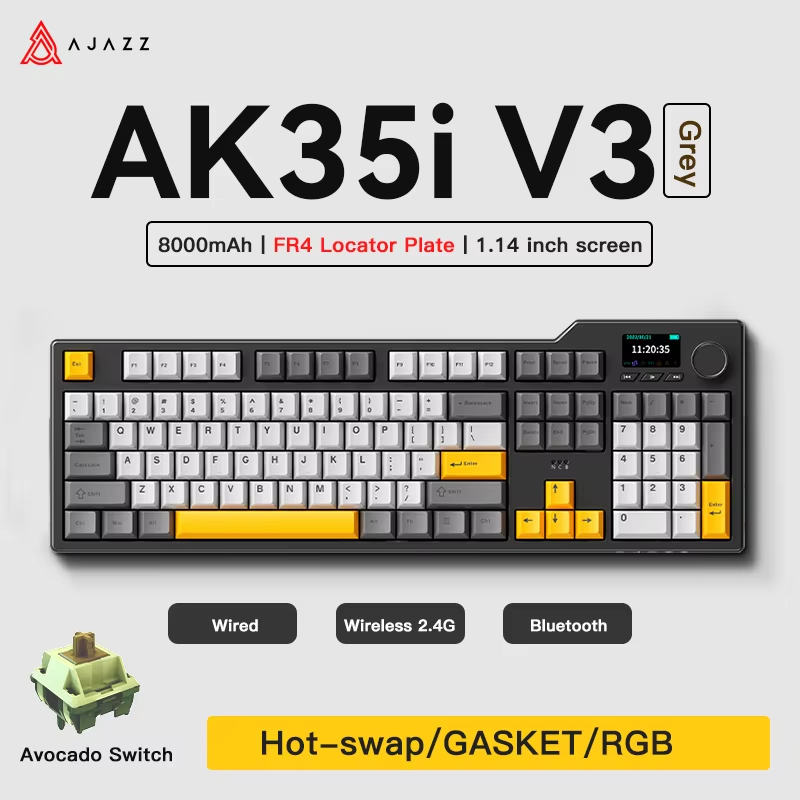 Ajazz AK35I V3/V4 MAX Trójtryb – Gaming Keyboard Tkl recenzja i cena