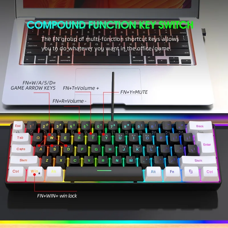 Zestaw Klawiatura i Mysz 60% d – Gaming Keyboard Mobile recenzja i cena