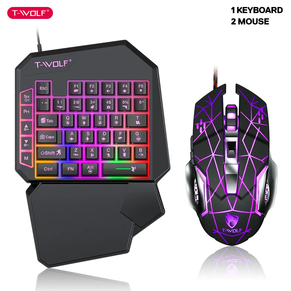 T-WOLF TF900 jednoręczny zesta – Gaming Keyboard Mobile recenzja i cena