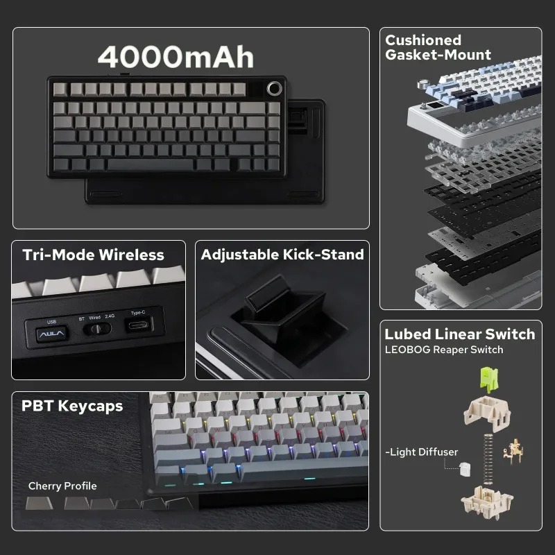 Klawiatura mechaniczna AULA F7 – Gaming Keyboard Mechanical recenzja i cena