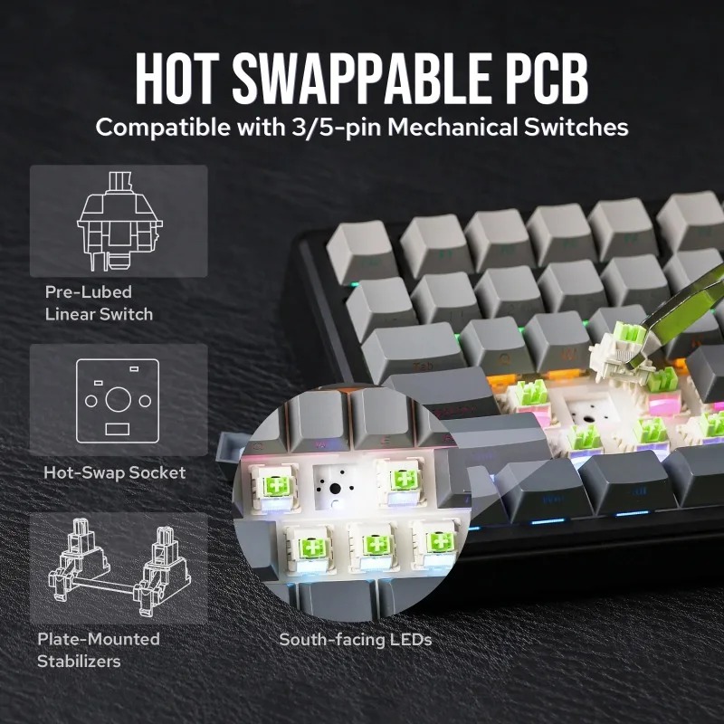 Klawiatura mechaniczna AULA F7 – Gaming Keyboard Mechanical recenzja i cena