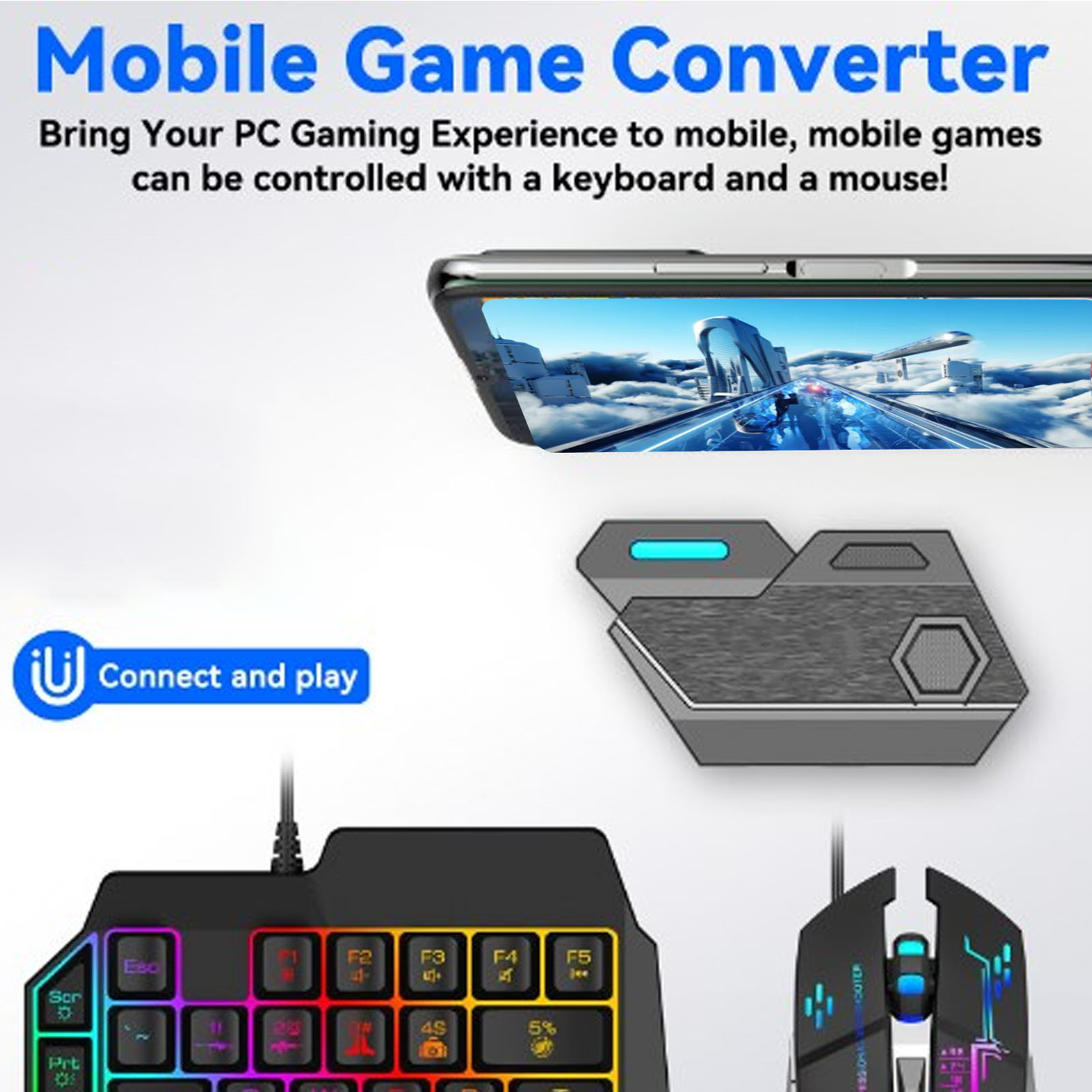 Zestaw do gier mobilnych: klaw – Gaming Keyboard And Mouse Mobile recenzja i cena