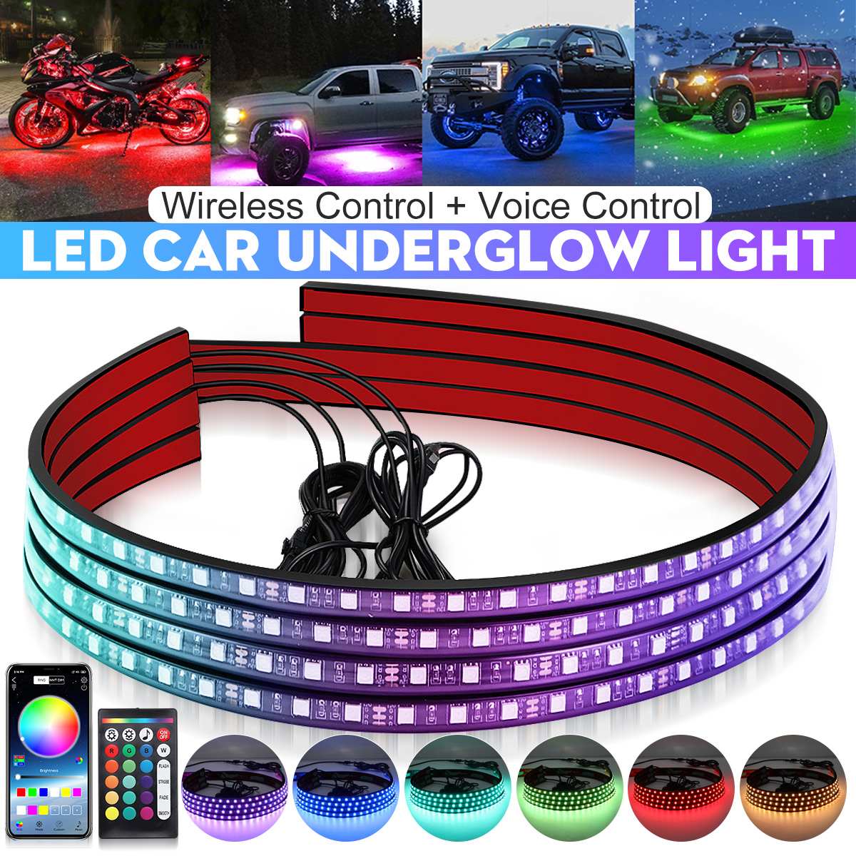 Bezprzewodowa samochodowa elas – Rgb Underglow Strip recenzja i cena